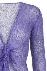 Sophies Ensfarvet bolero Lavender Lilla #farve_lavender