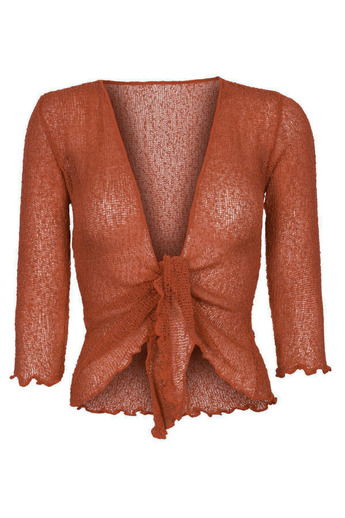 Sophies Ensfarvet bolero paprika rust #farve_paprika