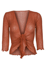 Sophies Ensfarvet bolero paprika rust #farve_paprika