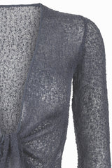 Sophies Ensfarvet bolero Grey Grå #farve_grey