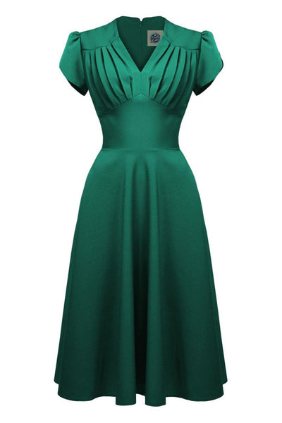 Pretty Retro Swing Dress #farve_green
