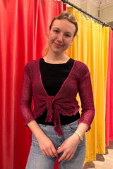 Sophies Ensfarvet bolero Dark Cerise #farve_dark-cerise
