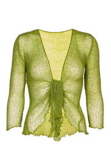 Sophies Ensfarvet bolero Kiwi Grøn #farve_kiwi