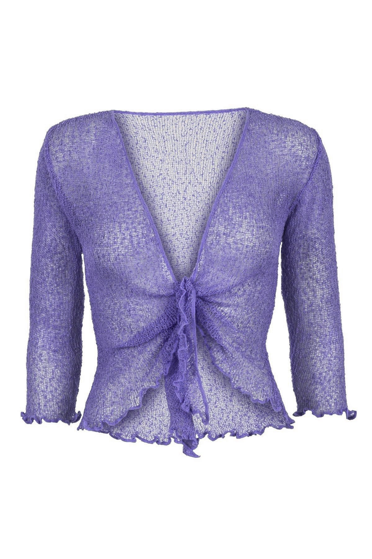 Sophies Ensfarvet bolero Lavender Lilla #farve_lavender