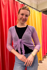 Sophies Ensfarvet bolero lys lilla #farve_light-purple
