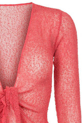 Sophies Ensfarvet bolero Coral #farve_coral
