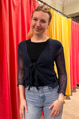 Sophies Ensfarvet bolero navy #farve_navy