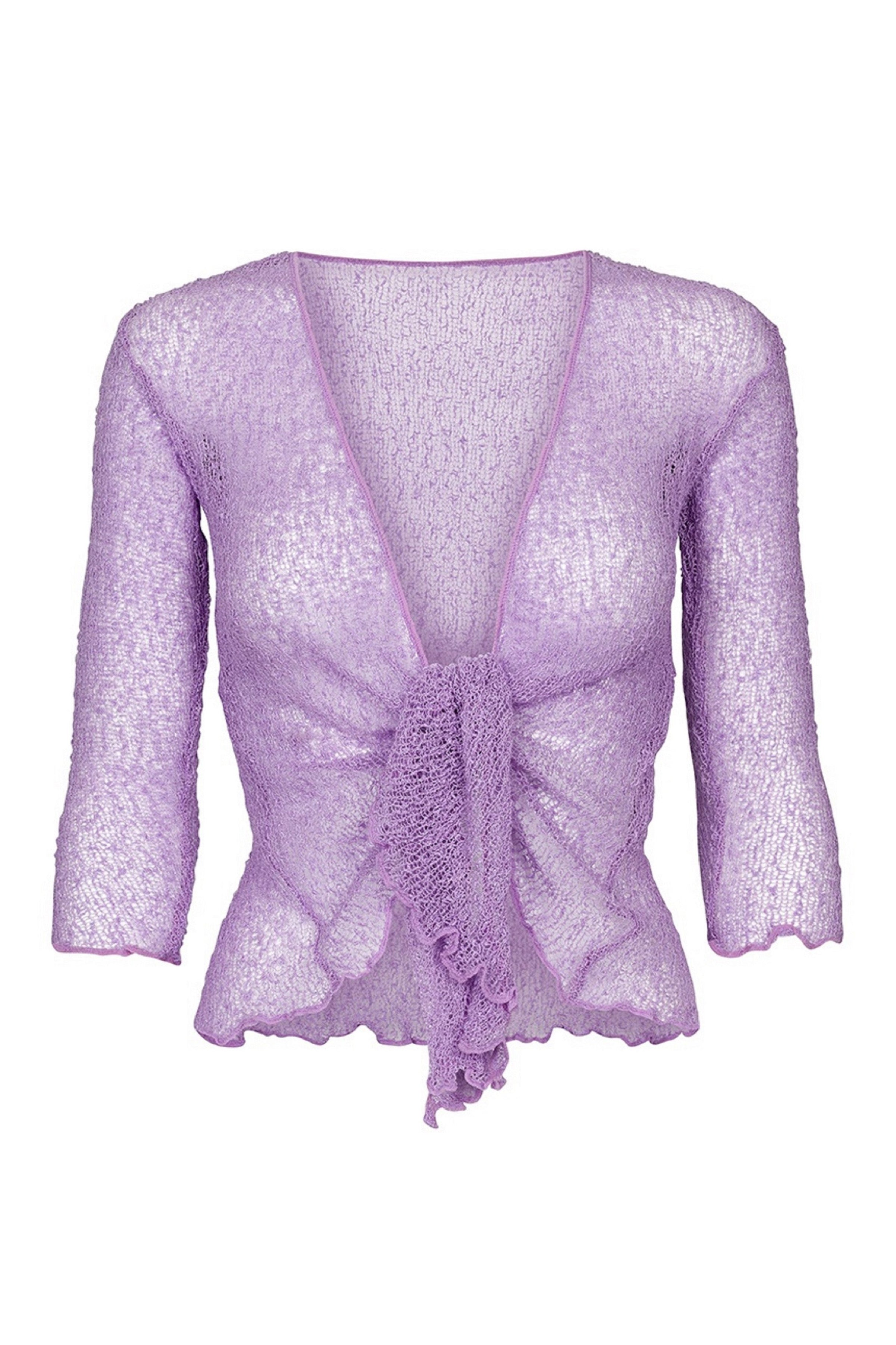 Sophies Ensfarvet bolero lys lilla #farve_light-purple