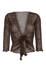 Sophies Ensfarvet bolero brun #farve_brown