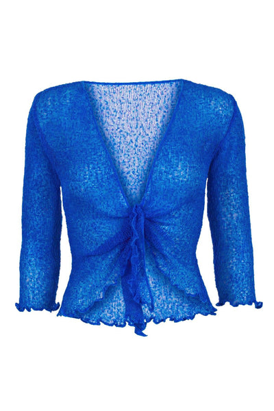 Sophies Ensfarvet bolero Royal Blue Cobalt koboltblå #farve_royal-blue