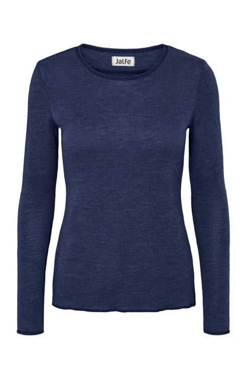 Jalfe Uldbluse Langærmet #farve_jeans