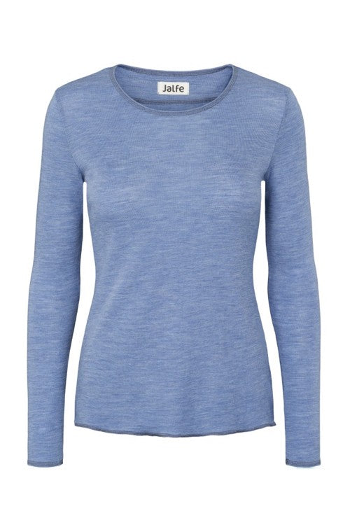 Jalfe Uldbluse Langærmet #farve_light-blue