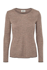 Jalfe Uldbluse Langærmet #farve_sand