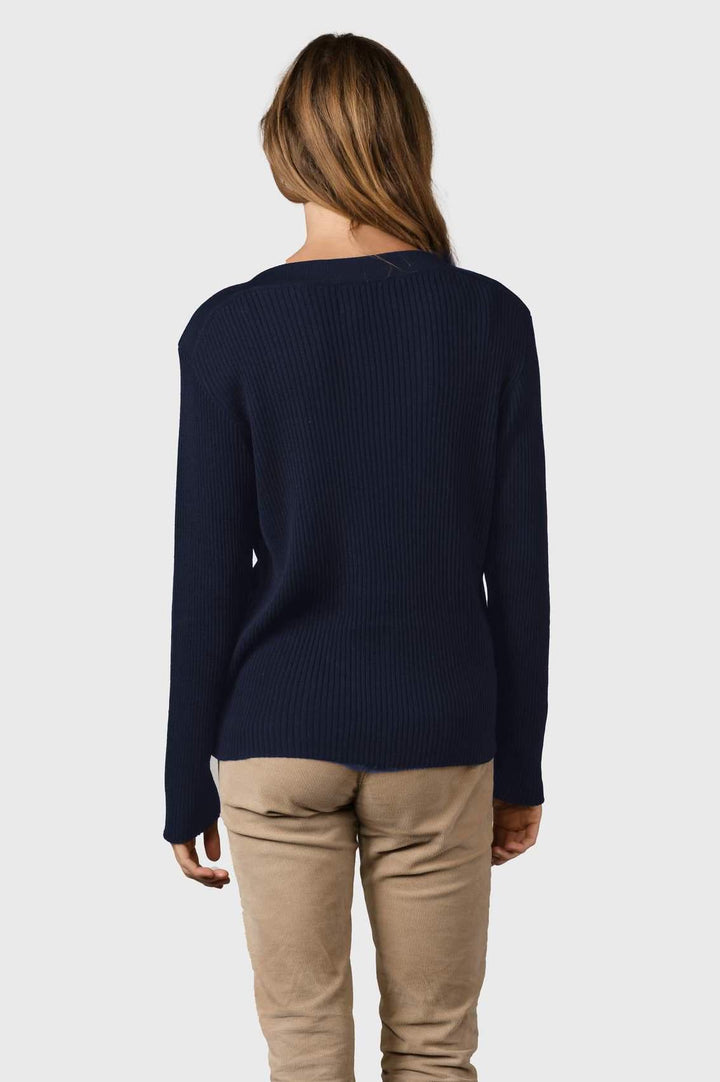 Klitmøller Maj Knit Sweater - Navy-Klitmøller-Sophies.dk