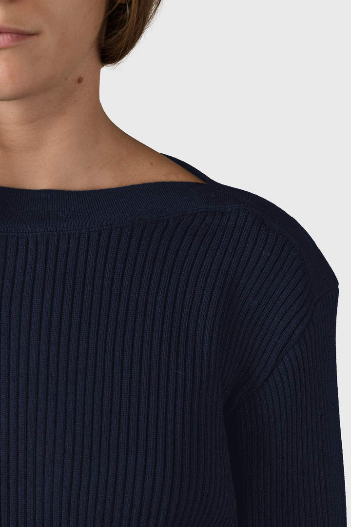 Klitmøller Maj Knit Sweater - Navy-Klitmøller-Sophies.dk