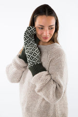 Fuza Wool Tinka Mittens #farve_olive