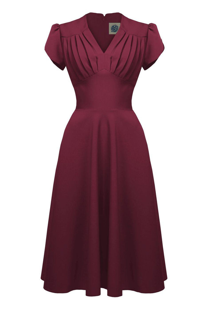 Pretty Retro Swing Dress #farve_wine