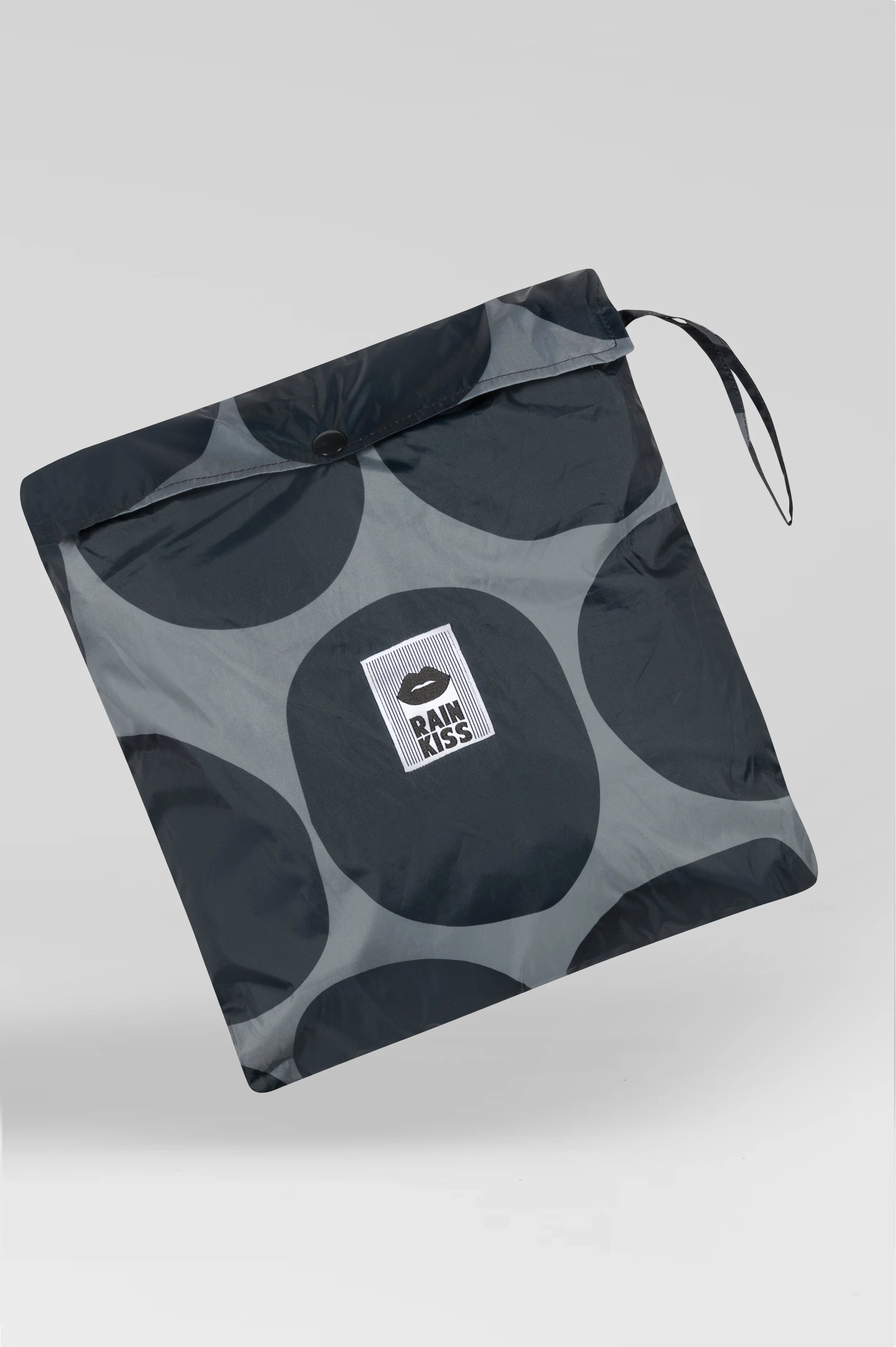 Rainkiss Rain Poncho - Black Polka