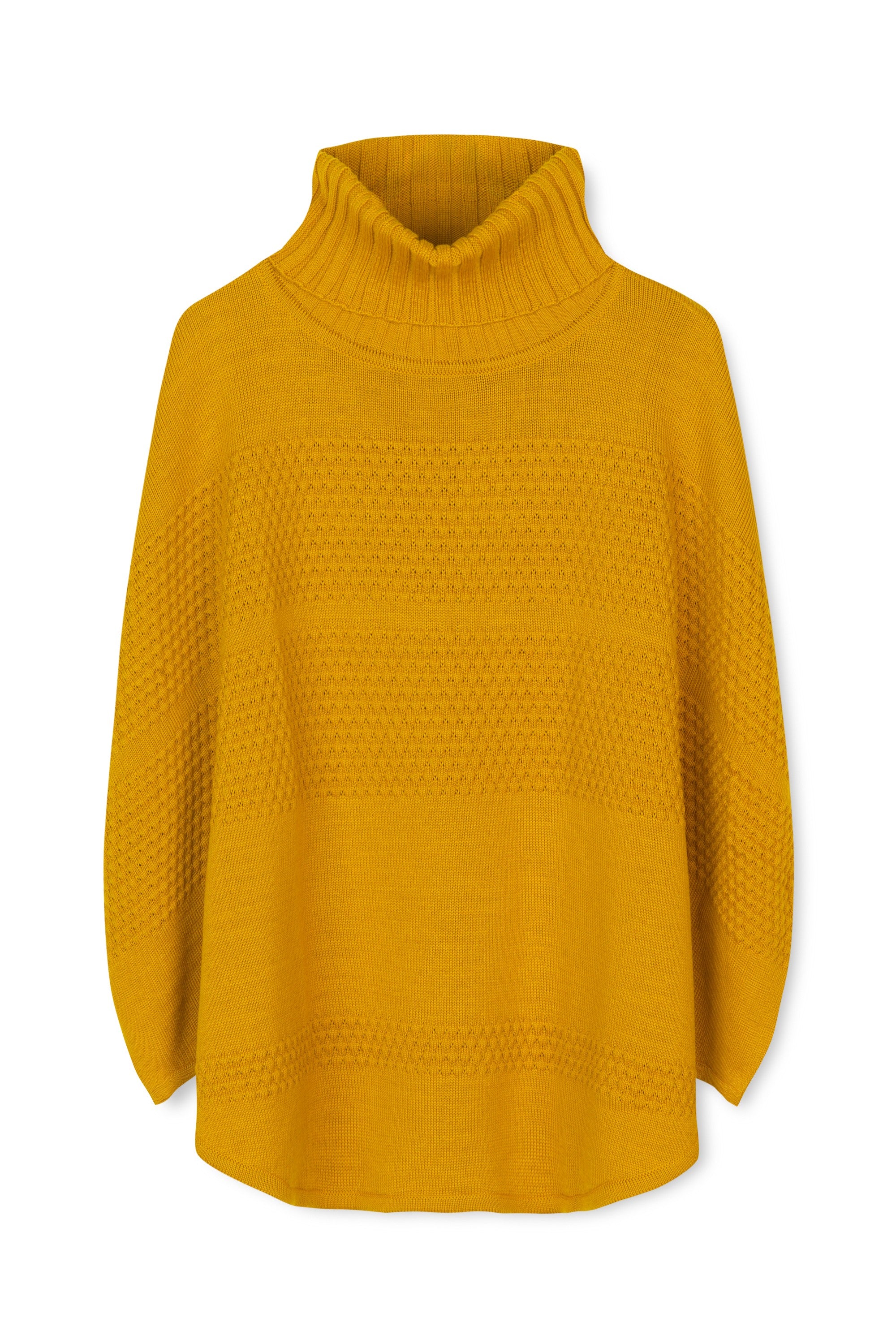Sibin Linnebjerg Siff Strik Poncho -Sibin Linnebjerg-Sophies.dk #farve_amber