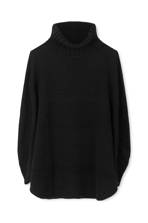 Sibin Linnebjerg Siff Strik Poncho - Sort-Sibin Linnebjerg-Sophies.dk #farve_black
