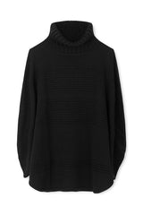 Sibin Linnebjerg Siff Strik Poncho - Sort-Sibin Linnebjerg-Sophies.dk #farve_black