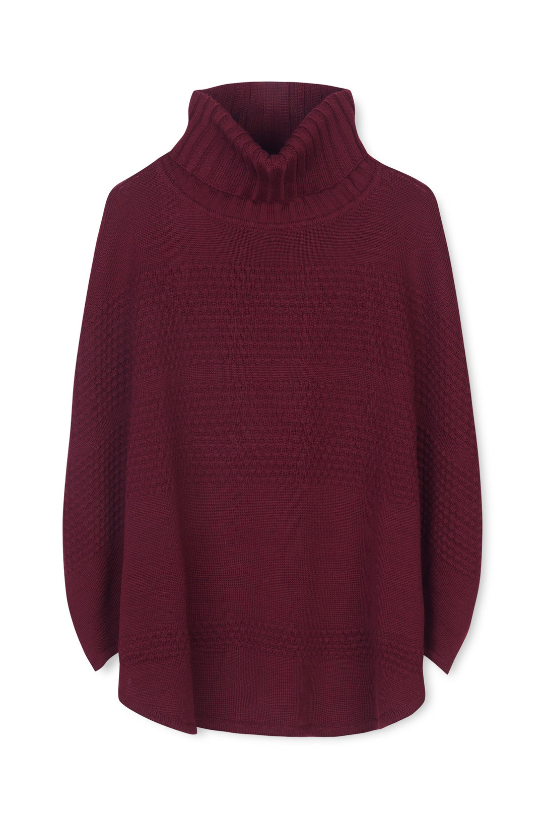 Sibin Linnebjerg Siff Strik Poncho -Sibin Linnebjerg-Sophies.dk #farve_burgundy