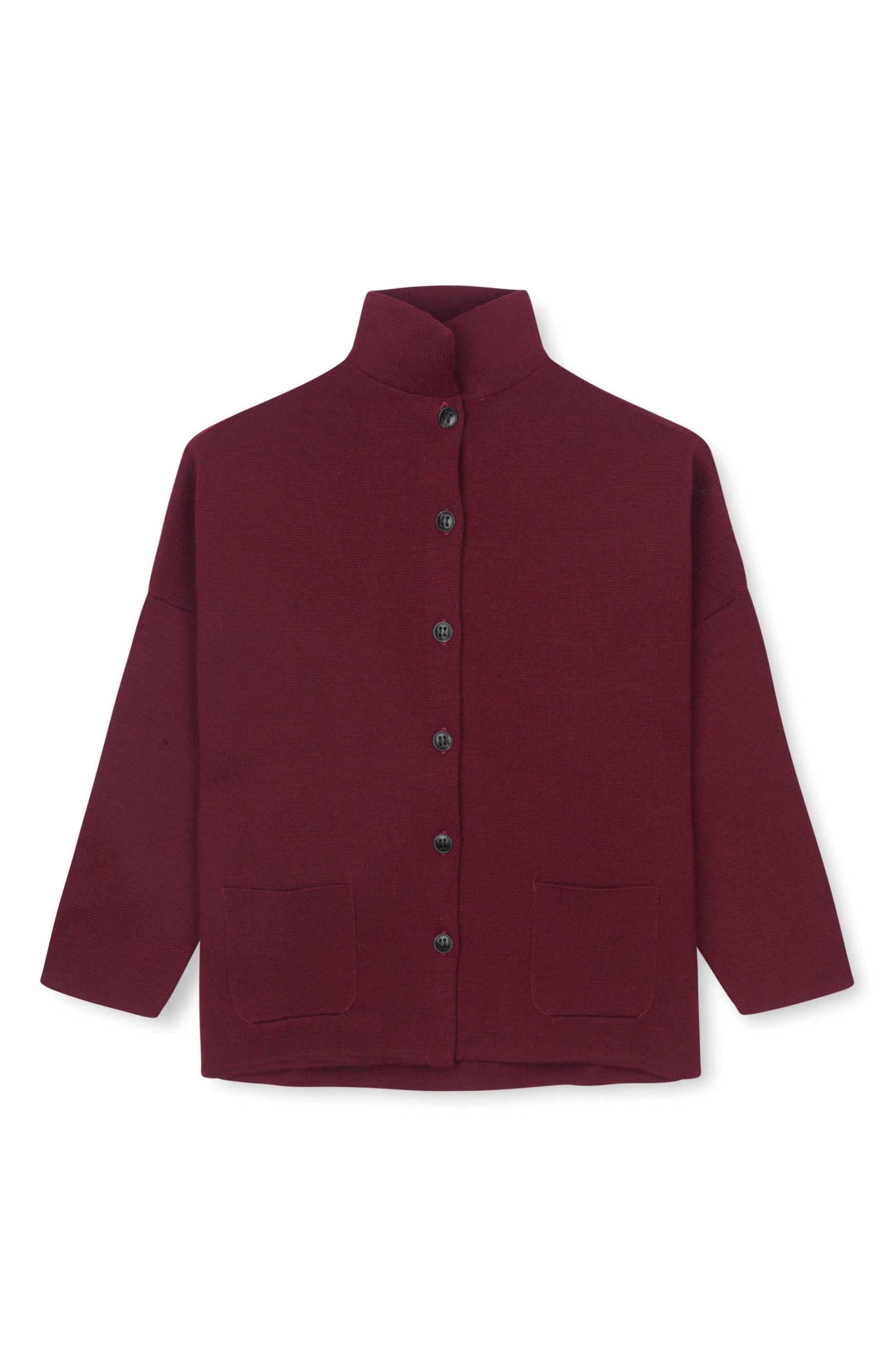Sibin Linnebjerg Spring Cardigan #farve_burgundy