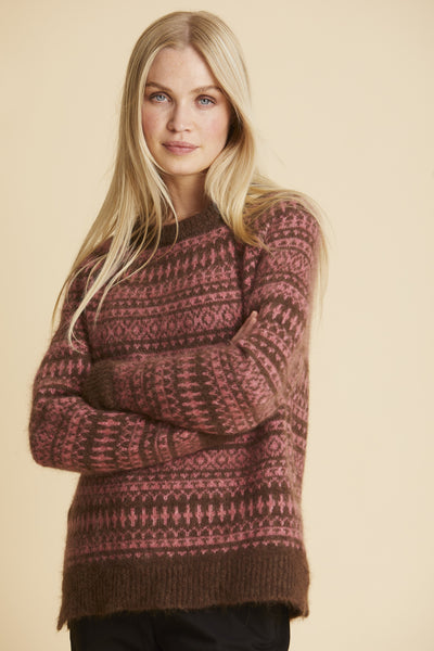 Sibin Linnebjerg Veronica Sweater #farve_coffee-coral