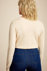 King Louie Cardigan Roundneck Cocoon - Cream Sophies.dk #farve_cream