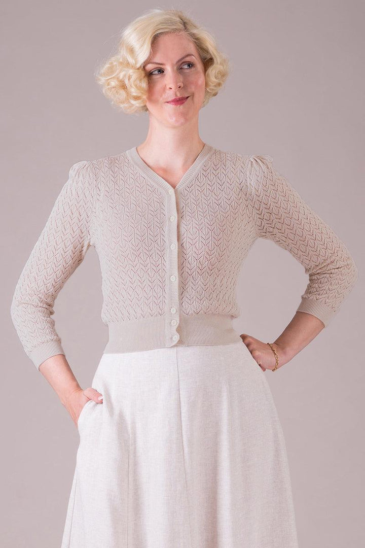 Emmy Design The Topnotch Teatime Cardigan - Linen-Emmy Design-Sophies.dk