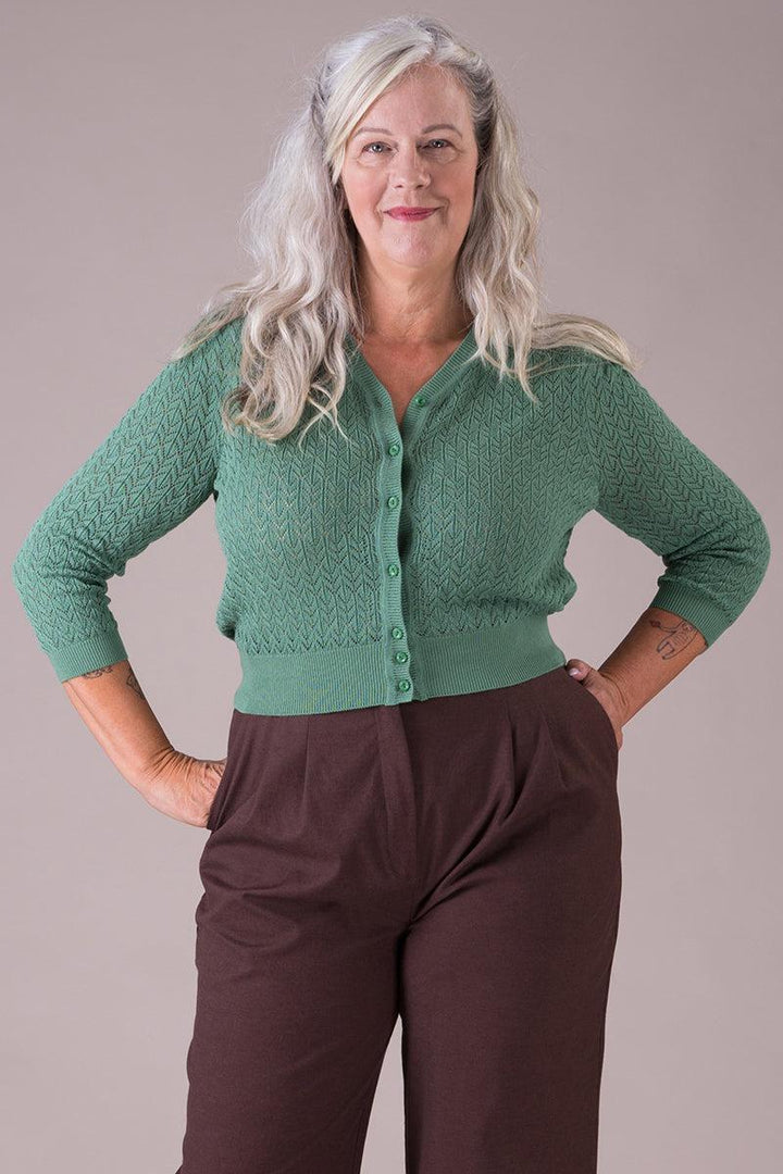 Emmy Design The Topnotch Teatime Cardigan - Green-Emmy Design-Sophies.dk