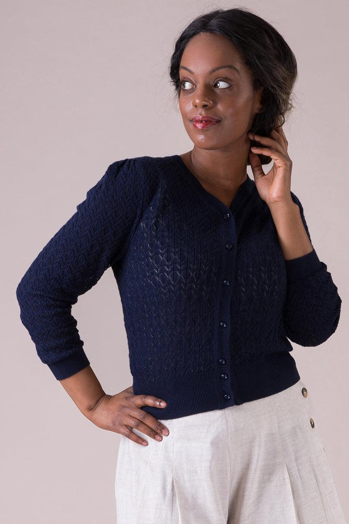 Emmy Design The Topnotch Teatime Cardigan - Navy-Emmy Design-Sophies.dk