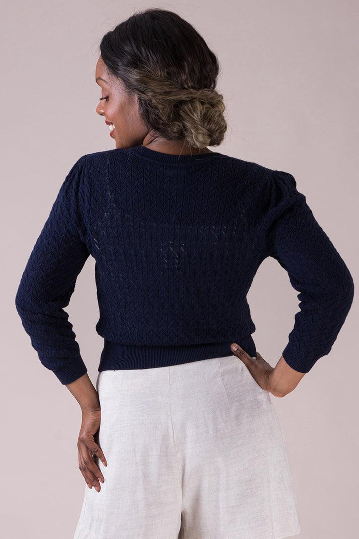 Emmy Design The Topnotch Teatime Cardigan - Navy-Emmy Design-Sophies.dk