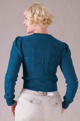 Emmy Design The Susie Q Cardigan Mallard Blue - Sophies.dk #farve_mallard-blue