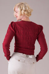 Emmy Design The Susie Q Cardigan Burgundy Rød - Sophies.dk #farve_burgundy