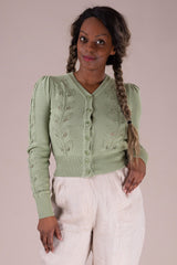 Emmy Design The Susie Q Cardigan Pale Sage Green Grøn - Sophies.dk #farve_pale-sage-green