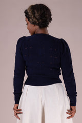Emmy Design The Susie Q Cardigan Navy - Sophies.dk #farve_navy