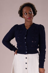 Emmy Design The Susie Q Cardigan Navy - Sophies.dk #farve_navy