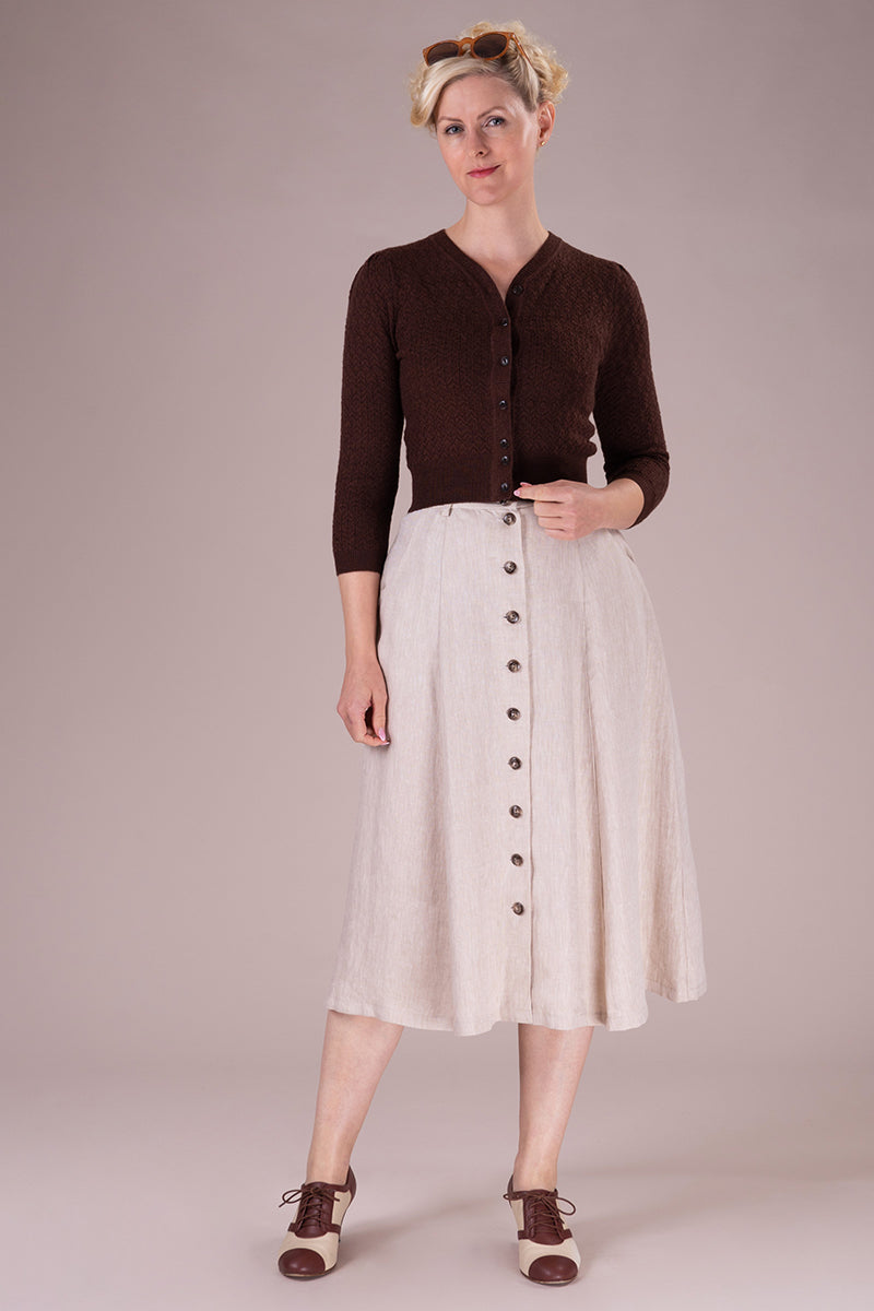 Emmy Design The Delightful Daytime Cardigan Coffee Brun - Sophies.dk #farve_coffee