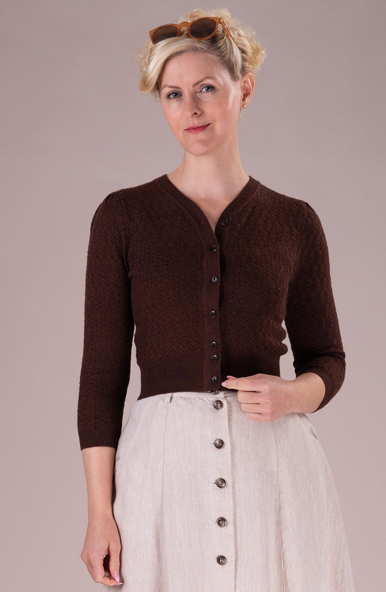 Emmy Design The Delightful Daytime Cardigan Coffee Brun - Sophies.dk #farve_coffee