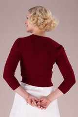 Emmy Design The Delightful Daytime Cardigan Burgundy Rød - Sophies.dk #farve_burgundy