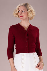 Emmy Design The Delightful Daytime Cardigan Burgundy Rød - Sophies.dk #farve_burgundy