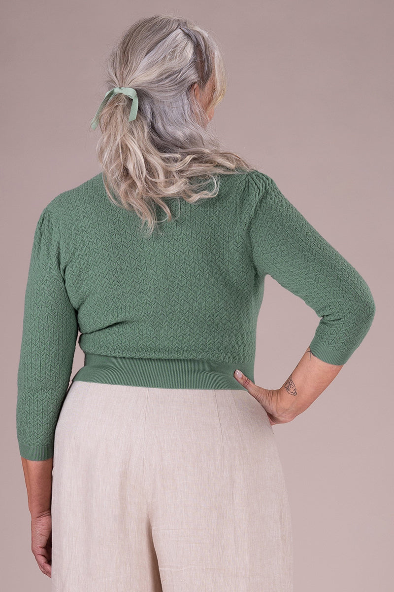 Emmy Design The Delightful Daytime Cardigan Sage Green Grøn - Sophies.dk #farve_sage-green