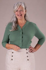 Emmy Design The Delightful Daytime Cardigan Sage Green Grøn - Sophies.dk #farve_sage-green