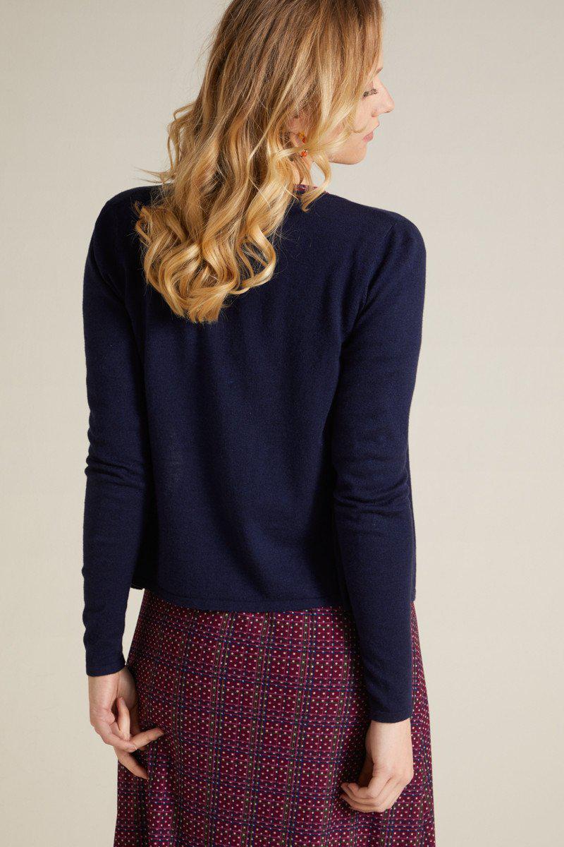 King Louie Cardigan Roundneck Cocoon - Blue Sophies.dk #farve_blue