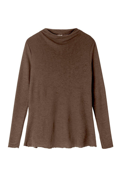 Blusbar Shirt A-line Drapped Neckline #farve_earth-melange