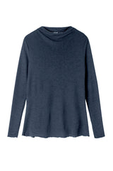 Blusbar Shirt A-line Drapped Neckline #farve_midnight-blue