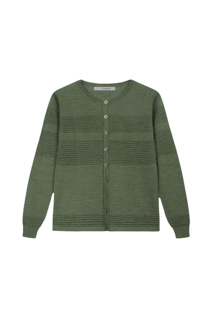 Sibin Linnebjerg Dita Cardigan - Grøn-Sibin Linnebjerg-Sophies.dk #farve_melange-green