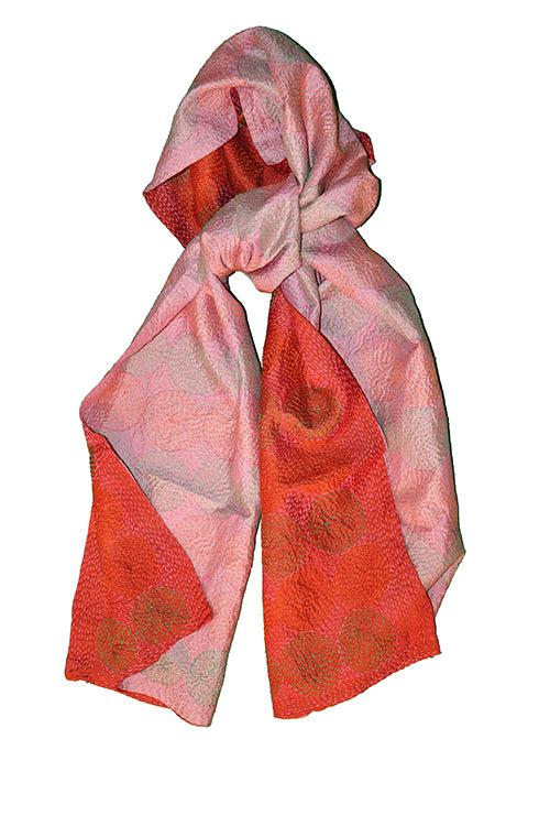Masala Sari Kantha Rund Silke Tørklæde #27-Masala-Sophies.dk