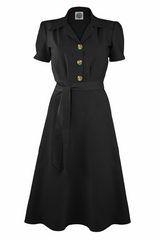 Pretty Retro Shirt Dress - Black-Pretty Retro-Sophies.dk